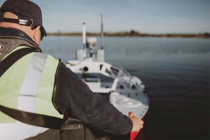 Launching MKII for a lake survey